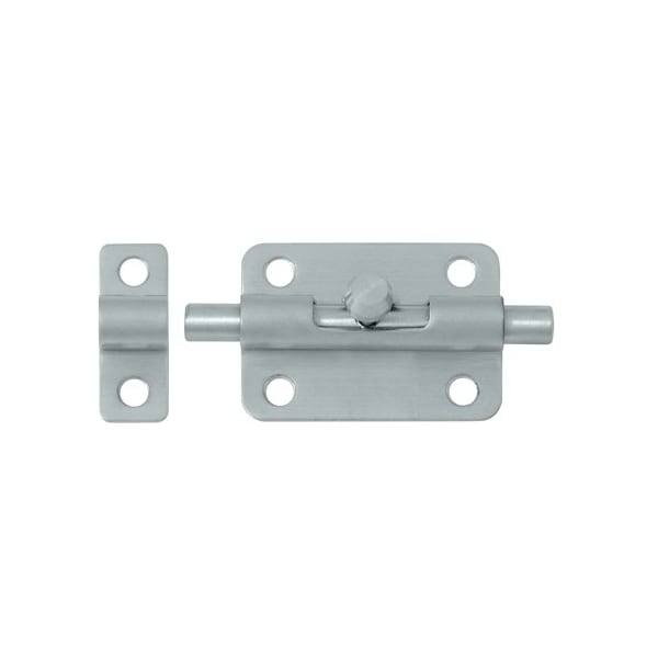 Barrel Door Bolt Brushed Chrome, 10PK